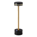 Lampă de birou LED reîncărcabilă, cu reglaj al intensității, SAM, 5W/5V, 3600 mAh, negru/auriu
