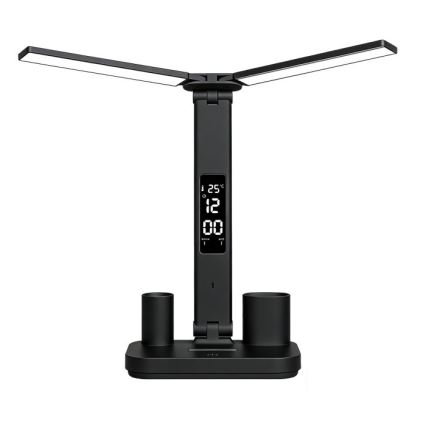 Lampă de birou LED reîncărcabilă, reglabilă, NOBLITE P, 5W/5V, 3000/4000/6000K, 2200 mAh, neagră