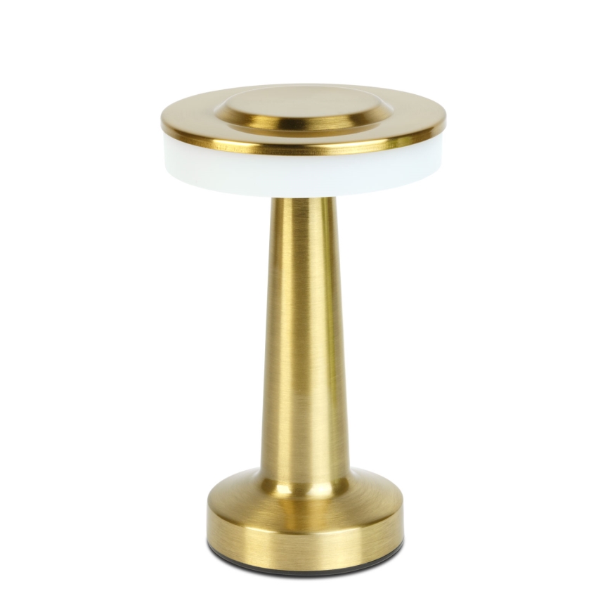 Lampă de birou LED LONDON, reglabilă și reîncărcabilă, LED 2W/5V, 2700K/4000K/6500K, 400 mAh, auriu