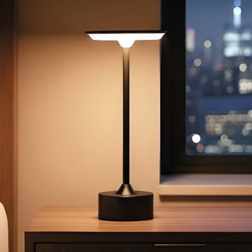 Lampă de birou LED reîncărcabilă, reglabilă NEW YORK LED/1,8W/5V 2700K/4000K/6500K 1200 mAh negru