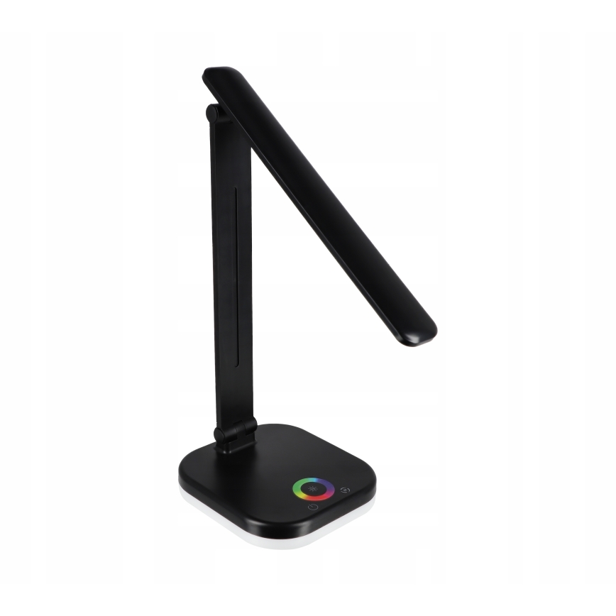 Lampă de birou LED RGBW dimabilă, cu încărcare wireless, 7W, 5V USB, negru