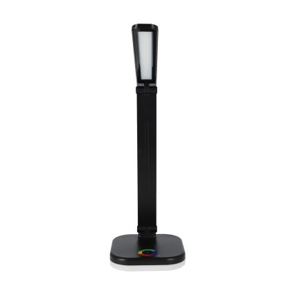Lampă de birou LED RGBW dimabilă, cu încărcare wireless, 7W, 5V USB, negru