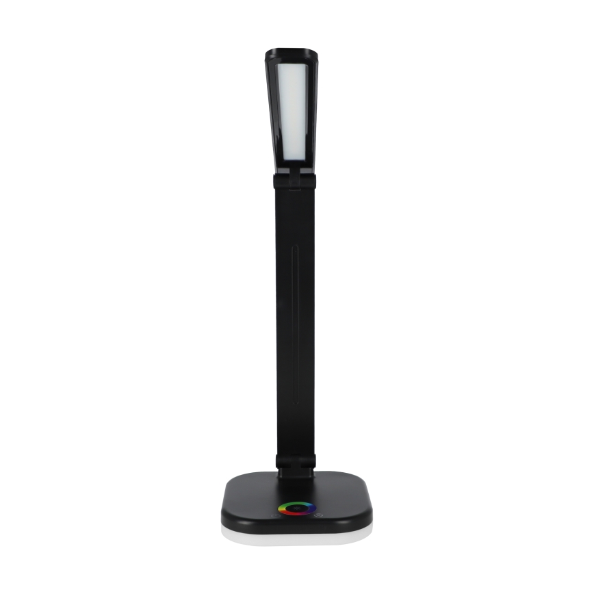 Lampă de birou LED RGBW dimabilă, cu încărcare wireless, 7W, 5V USB, negru