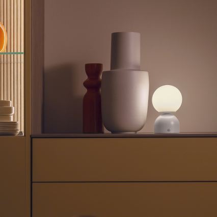 Schöner Wohnen 19218-39 - Lampă de masă LED RUDI, tactilă, reglabilă și încărcabilă, LED/1,2W/5V 3000-6000K 1200 mAh gri