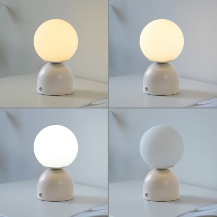 Schöner Wohnen 19218-39 - Lampă de masă LED RUDI, tactilă, reglabilă și încărcabilă, LED/1,2W/5V 3000-6000K 1200 mAh gri