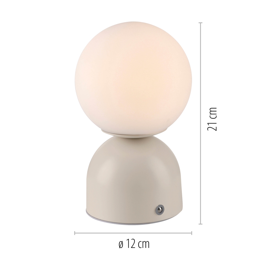 Schöner Wohnen 19218-39 - Lampă de masă LED RUDI, tactilă, reglabilă și încărcabilă, LED/1,2W/5V 3000-6000K 1200 mAh gri