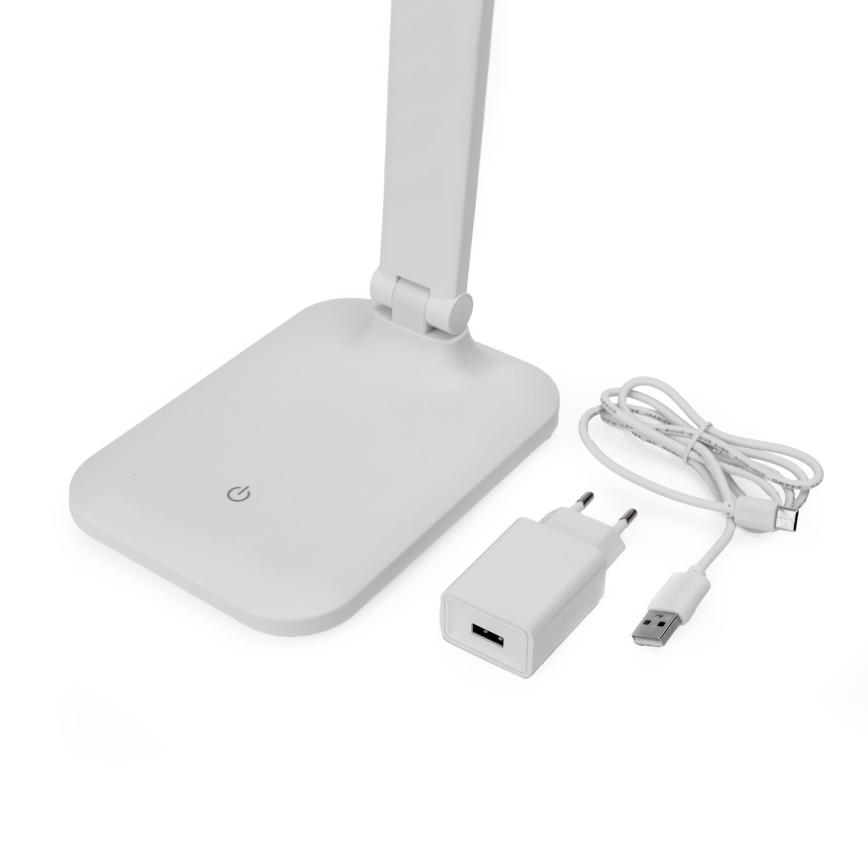 Lampă de birou LED tactilă cu intensitate reglabilă și port USB REMUS LED/5W/230V albă