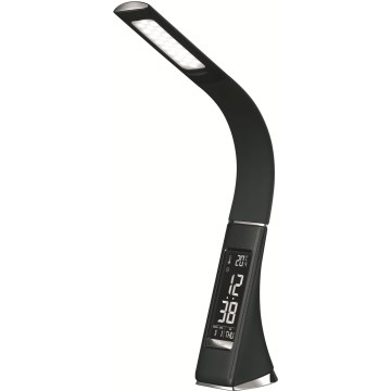 Lampă de birou LED tactilă, reglabilă, cu afișaj, 7W/5V, negru