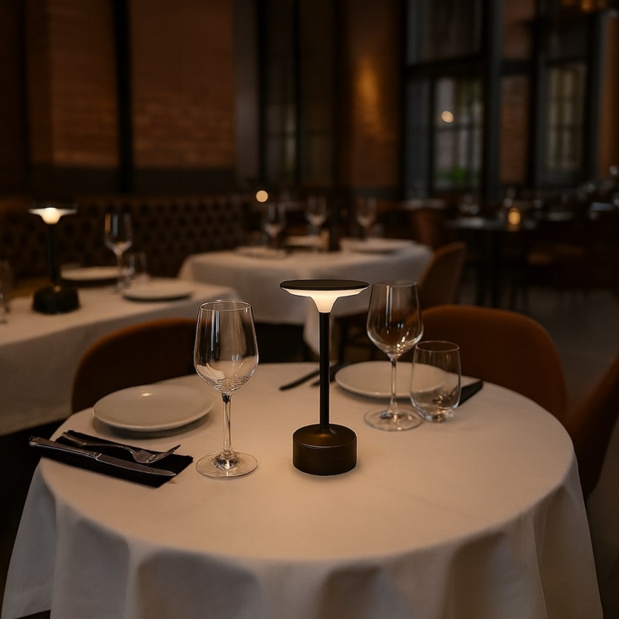 Lampă de birou LED tactilă reîncărcabilă TAVOLO LED/2,5W/5V 2400 mAh 3000-6000K neagră