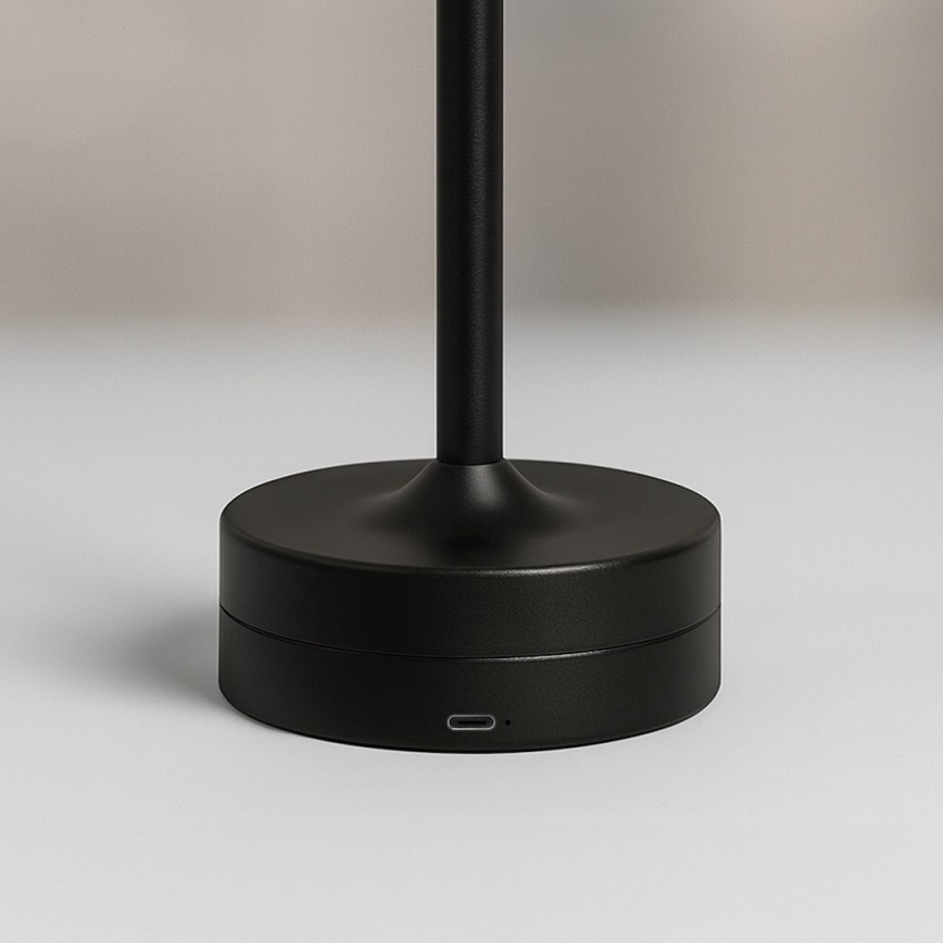 Lampă de birou LED tactilă reîncărcabilă TAVOLO LED/2,5W/5V 2400 mAh 3000-6000K neagră