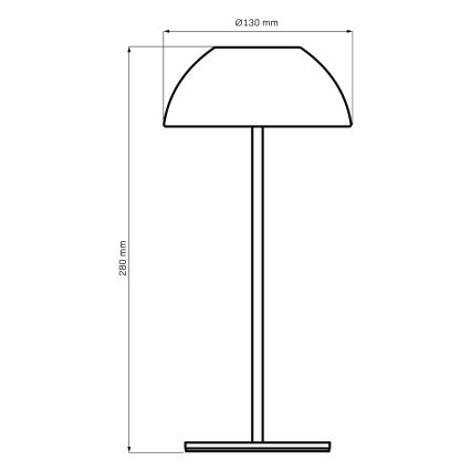 Lampă de masă LED exterioară reglabilă prin atingere TANZANIA LED/1,8W/5V USB 1800 mAh IP44 albă