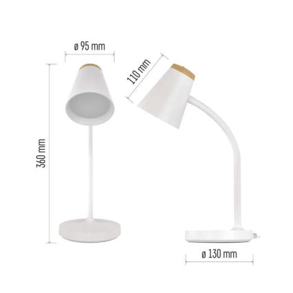 Lampă de birou LED TARA, 4,5 W, 230 V, 4000 K, albă