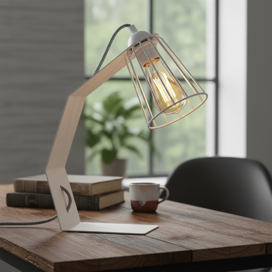 Lampă de birou NANDO 1xE27/15W/230V, albă