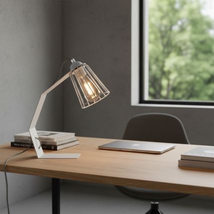 Lampă de birou NANDO 1xE27/15W/230V, albă