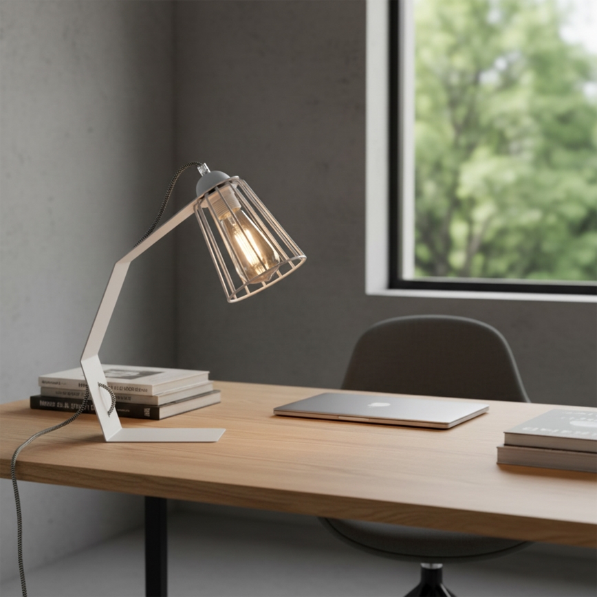 Lampă de birou NANDO 1xE27/15W/230V, albă