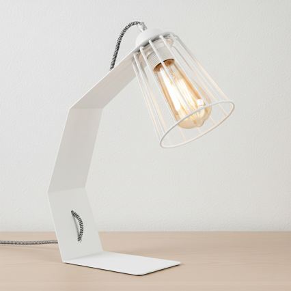 Lampă de birou NANDO 1xE27/15W/230V, albă