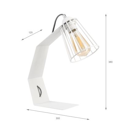 Lampă de birou NANDO 1xE27/15W/230V, albă