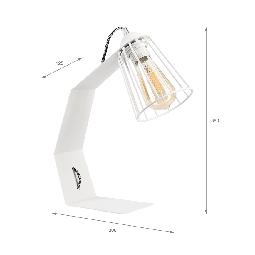 Lampă de birou NANDO 1xE27/15W/230V, albă