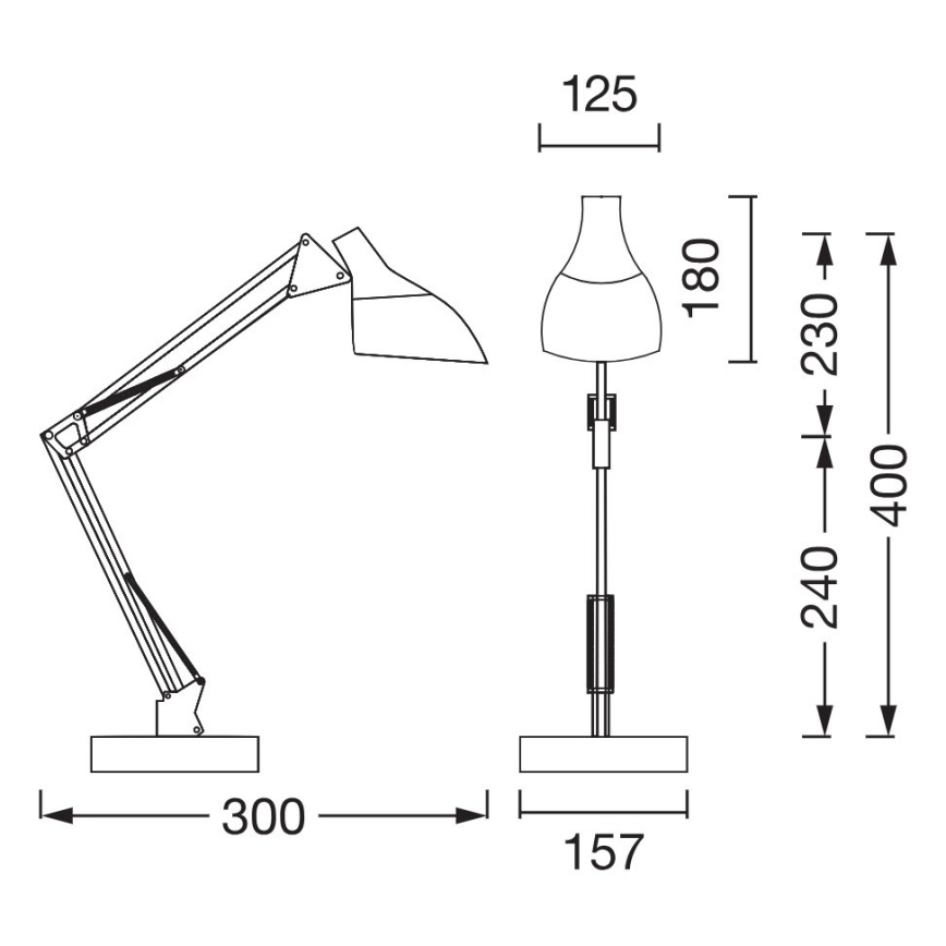 Lampă de birou Osram DESK LINE 1xE27/11W/230V, negru