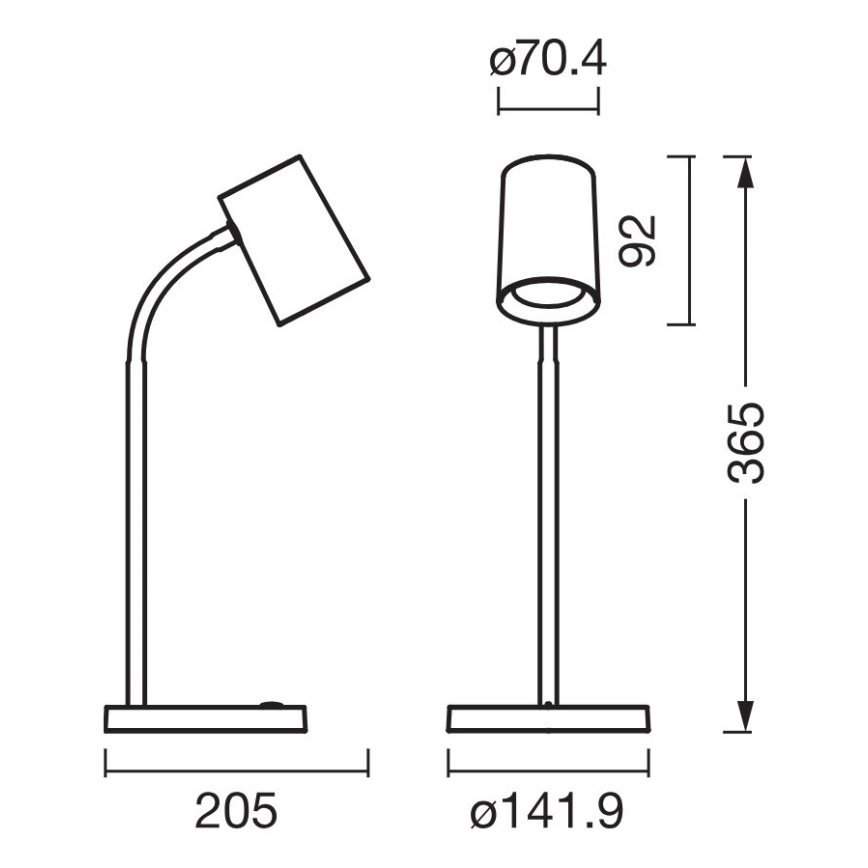Lampă de birou Osram DESK LINE 1xGU10/9W/230V, gri