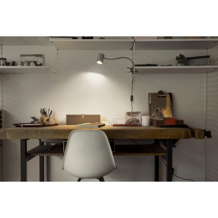 Lampă de birou Osram DESK LINE cu clemă 1xGU10/9W/230V gri