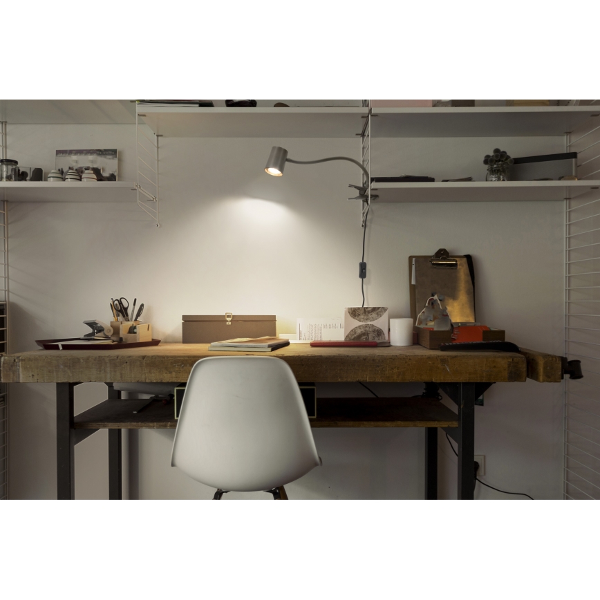 Lampă de birou Osram DESK LINE cu clemă 1xGU10/9W/230V gri