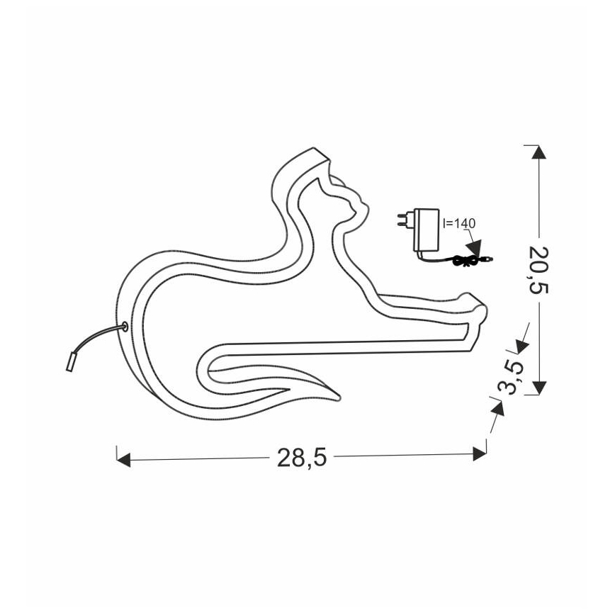 Lampă de birou pentru copii CAT LED/13W/230V, neagră