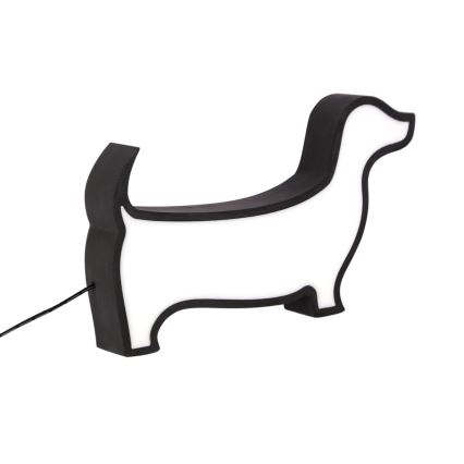 Lampă de birou pentru copii LED DOG LED/12W/230V neagră
