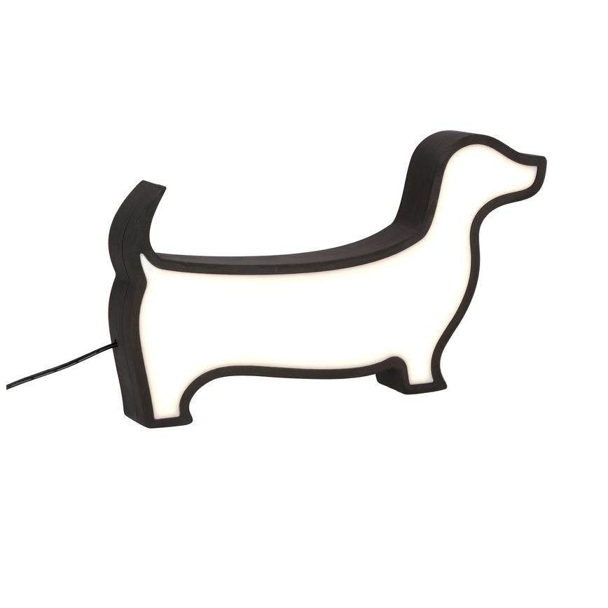 Lampă de birou pentru copii LED DOG LED/12W/230V neagră