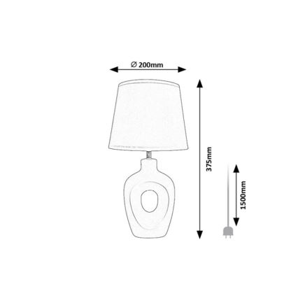 Rabalux - Lampă de masă 1xE14/25W/230V maro/crem