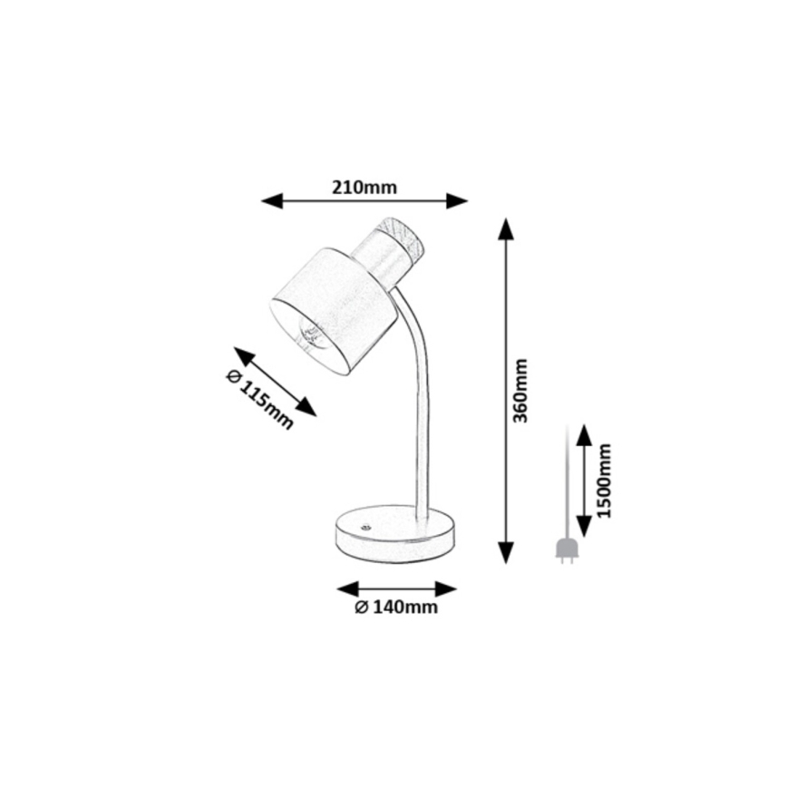 Rabalux - Lampă de masă 1xE27/20W/230V albă