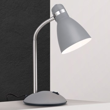 Lampă de birou SCHOOL 1xE27/40W/230V gri/crom mat