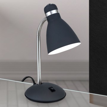 Lampă de birou SCHOOL 1xE27/40W/230V negru/crom mat