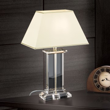 Lampă de cristal de masă VERONIQUE 1xE27/60W/230V crem/auriu