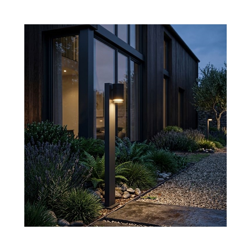 Lampă de exterior 1xGU10/10W/230V IP44 80 cm neagră