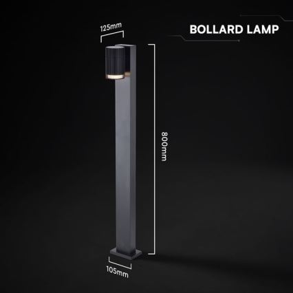 Lampă de exterior 1xGU10/10W/230V IP44 80 cm neagră