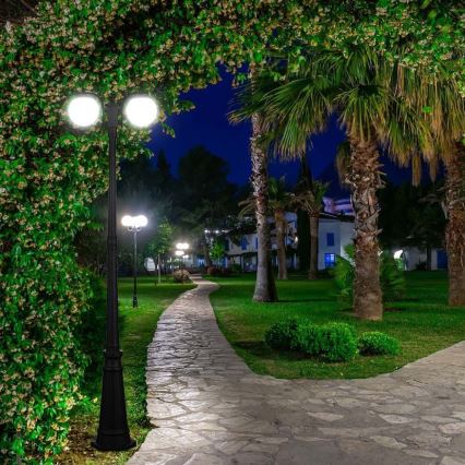 Lampă de exterior 2xE27/60W/230V IP44 199 cm negru