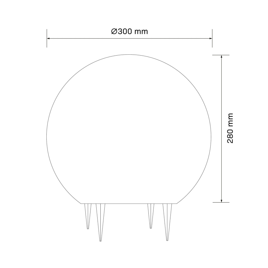 Lampă de exterior ARGENTO 1xE27/15W/230V d. 30 cm IP65 gri