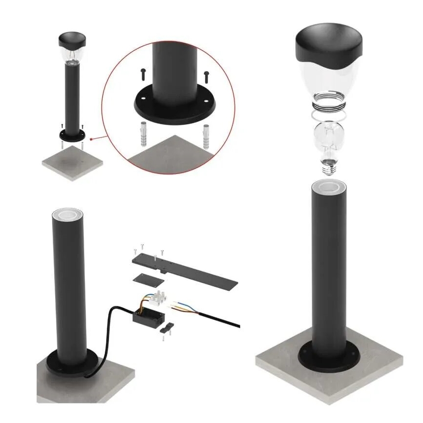 Lampă de exterior ARTEO 1xE27/15W/230V IP44 80 cm