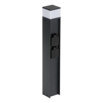 Lampă de exterior cu 2 prize DASTEN 1xG9/11W/230V 50 cm IP44 negru