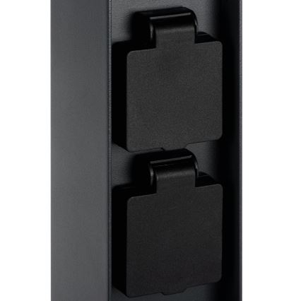 Lampă de exterior cu 2 prize DASTEN 1xG9/11W/230V 30 cm IP44 negru