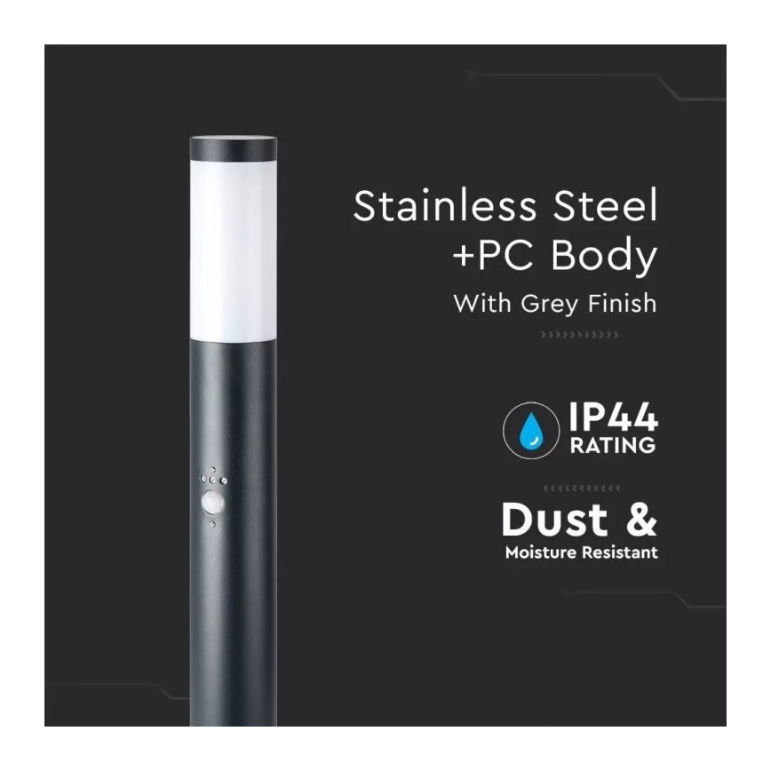 Lampă de exterior cu senzor 1xE27/60W/230V IP44 110cm antracit