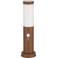 Lampă de exterior cu senzor Brilagi, 1x E27, 15W, 230V, 40 cm, IP44, maro