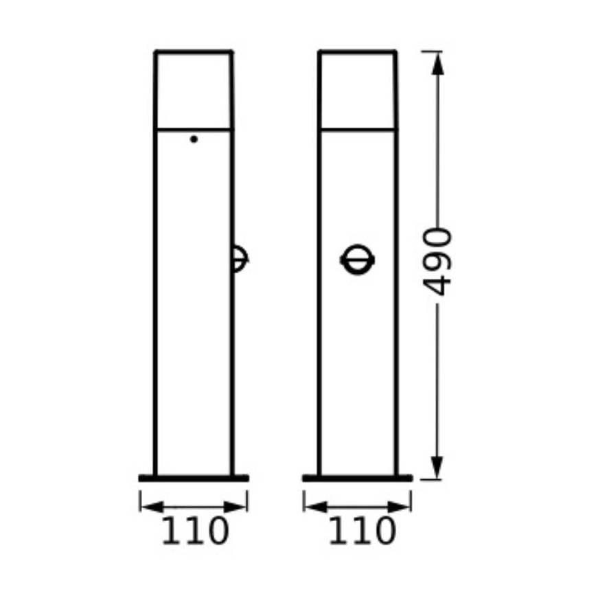 Lampă de exterior cu senzor Ledvance FIGO SQUARE 1xE27/20W/230V IP44