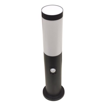 Lampă de exterior cu senzor LOPPA 1xE27/60W/230V 45 cm IP44 neagră