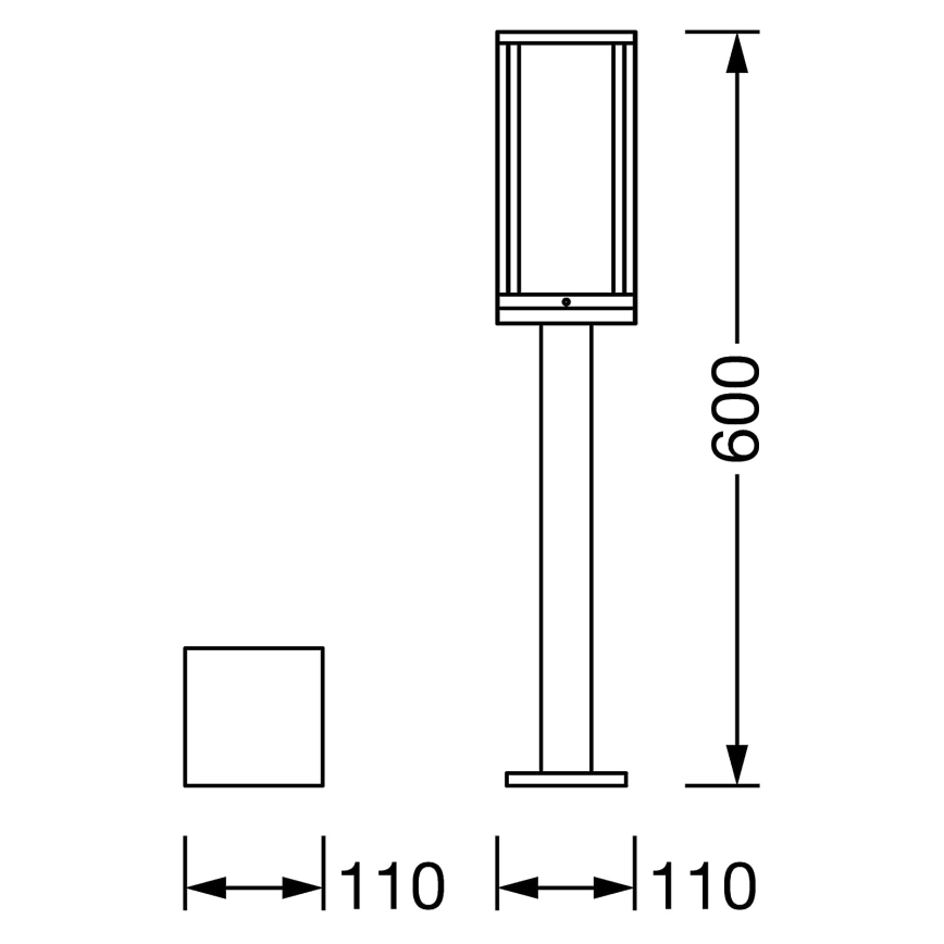 Lampă de exterior FRAME 1xE27/60W/230V IP44 60 cm Ledvance