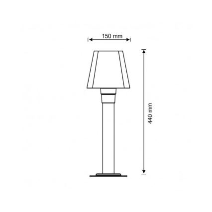 Lampă de exterior GIZA 1xE27/10W/230V IP44 44 cm