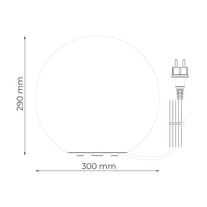 Zuma Line - Lampă de exterior 1xE27/15W/230V, Ø 30 cm, IP44