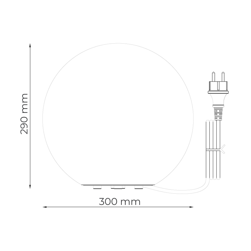 Zuma Line - Lampă de exterior 1xE27/15W/230V, Ø 30 cm, IP44