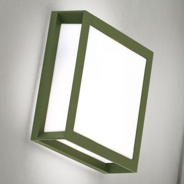 Lampă de exterior HENRY, 2xE27/15W/230V, 26x26 cm, IP44, verde